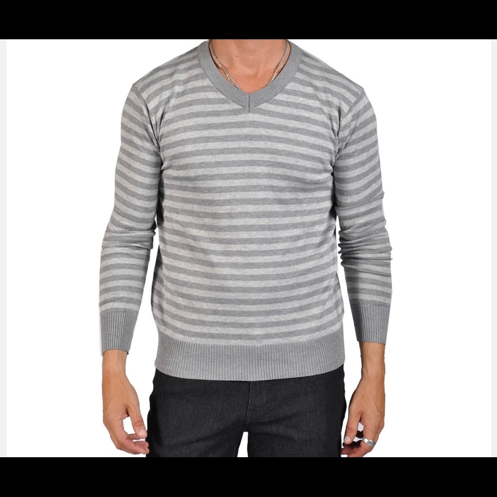 Vneck stripe sweater